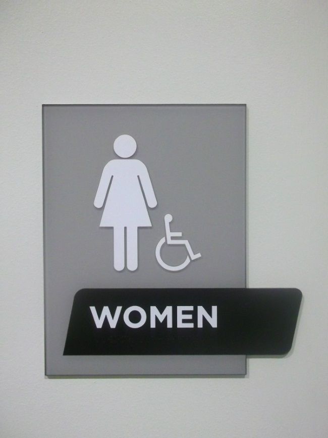 Custom women's restroom sign for Reality Church